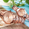 Ladies Fashion Quartz Watch With Round Dial Made Of Alloy Case And Stainless Steel Strap For Couple Wholesale
