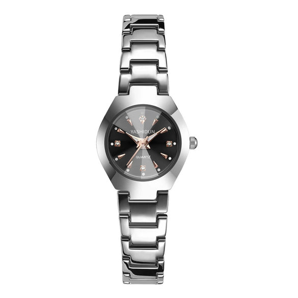 Ladies Fashion Quartz Watch With Round Dial Made Of Alloy Case And Stainless Steel Strap For Couple Wholesale
