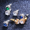 Ladies Fashion Round Zircon Earrings Classic Joker Style Hot Accessories Styling Geometry Pattern Copper Material Diamond Treatment Design Wholesale