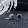 Ladies Fashion Round Zircon Earrings Classic Joker Style Hot Accessories Styling Geometry Pattern Copper Material Diamond Treatment Design Wholesale