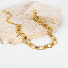 Ladies Fashion Simple Design Handmade O Shaped Dot Chain Bracelet In Stainless Steel With 18K Gold Electroplating And Geometric Style