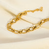 Ladies Fashion Simple Design Handmade O Shaped Dot Chain Bracelet In Stainless Steel With 18K Gold Electroplating And Geometric Style