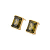 Ladies Fashion Simple Square Titanium Steel And Stainless Steel Earrings With Electroplating Treatment