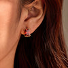 Ladies Fashion Simple Square Titanium Steel And Stainless Steel Earrings With Electroplating Treatment