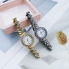 Ladies Fashionable Alloy Bracelet Watch With Round Dial And Spiral Crown