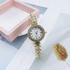 Ladies Fashionable Alloy Bracelet Watch With Round Dial And Spiral Crown