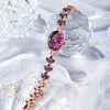 Ladies Fashionable Alloy Oval Dial Quartz Bracelet Watch