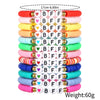 Ladies Friendship Bracelet Polymer Clay Handmade With Letters Numbers Text