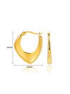 Ladies Geometric Stainless Steel Hollow Electroplated Earrings