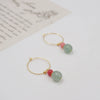 Ladies Handmade Geometric Jade Earrings