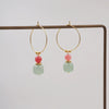 Ladies Handmade Geometric Jade Earrings