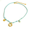 Ladies Handmade Stainless Steel And Titanium Steel Rope Chain Multi Pendant Light Luxury Geometric Necklace