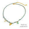 Ladies Handmade Stainless Steel And Titanium Steel Rope Chain Multi Pendant Light Luxury Geometric Necklace