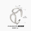 Ladies Hollow Drop Shape Hammered Stainless Steel Ring With Electroplating