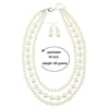 Ladies Imitation Pearl Necklace Retro Geometric Pearlescent Treatment Style