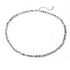 Ladies Jewelry Copper Micropaved Zircon Colorful Asymmetrical Geometric Necklace Bracelet Set 18K Plated