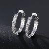 Ladies Jewelry Hot Environmental Protection Copper Microinlaid Zircon Geometric Earrings