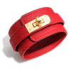Ladies Leather Bracelet Jewelry Simple Geometric Electroplated