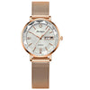 Ladies Leisure Alloy Watch With Double Calendar And Round Dial