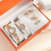 Ladies Leisure Green Quartz Watch With Alloy Case And Stainless Steel Band Round Dial