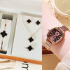 Ladies Leisure Quartz Watch With Alloy Case And Stainless Steel Strap And Buckle In Round Dial Shape