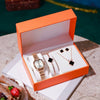 Ladies Leisure Quartz Watch With Alloy Case And Stainless Steel Strap And Buckle In Round Dial Shape