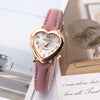 Ladies Leisure Quartz Watch With Alloy Case Imitation Leather Strap And Heart Shaped Dial