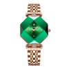 Ladies Leisure Waterproof Quartz Watch With Rectangular Dial Stainless Steel Band And Alloy Body