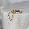 Ladies Long Chain Earrings Copper Inlaid Zircon Geometric Style