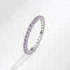 Ladies Luxury Amethyst Row Diamond Ring Copper Minimalist The Crown Style