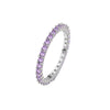 Ladies Luxury Amethyst Row Diamond Ring Copper Minimalist The Crown Style