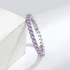 Ladies Luxury Amethyst Row Diamond Ring Copper Minimalist The Crown Style