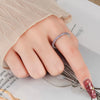 Ladies Luxury Amethyst Row Diamond Ring Copper Minimalist The Crown Style