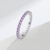 Ladies Luxury Amethyst Row Diamond Ring Copper Minimalist The Crown Style