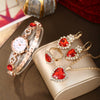 Ladies Luxury Quartz Bracelet Watch With Disc Shape Alloy Material