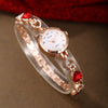 Ladies Luxury Quartz Bracelet Watch With Disc Shape Alloy Material