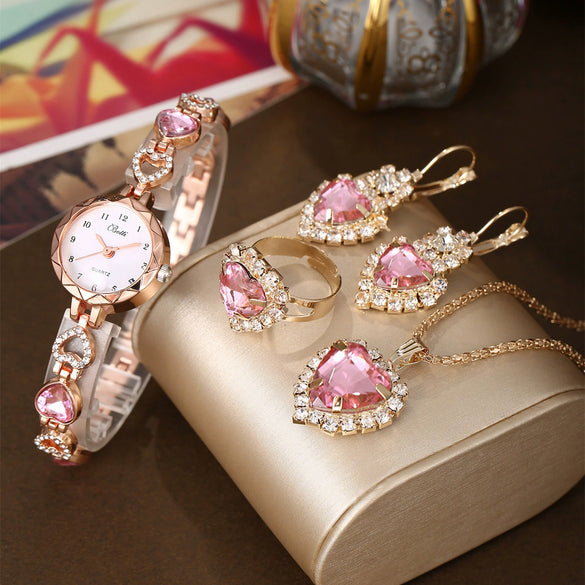 Ladies Luxury Quartz Bracelet Watch With Disc Shape Alloy Material