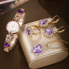 Ladies Luxury Quartz Bracelet Watch With Disc Shape Alloy Material