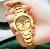 Ladies Luxury Quartz Watch Alloy Case And Strap Round Dial Waterproof