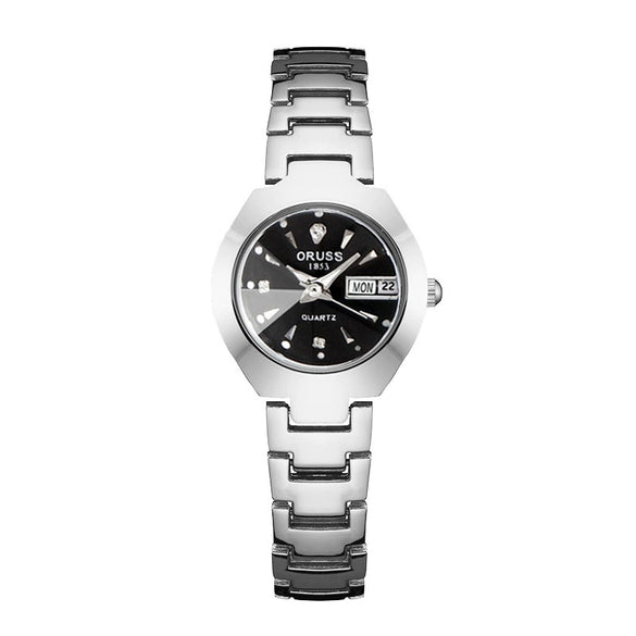 Ladies Luxury Quartz Watch Alloy Case And Strap Round Dial Waterproof