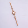 Ladies Luxury Rhinestone Alloy Wristwatch Round Dial Fashion Temperament Bracelet Watch
