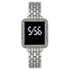 Ladies Metal Fashion Led Rectangle Dial Touch Screen Electronic Watch