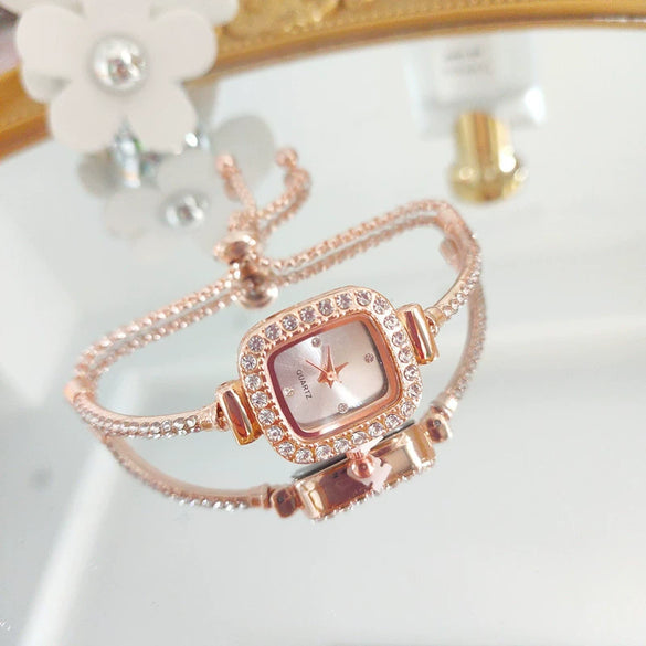Ladies Metal Fashion Round Quartz Watch With Diecast Parts