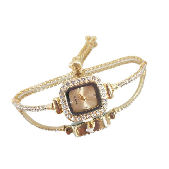 Ladies Metal Fashion Round Quartz Watch With Diecast Parts
