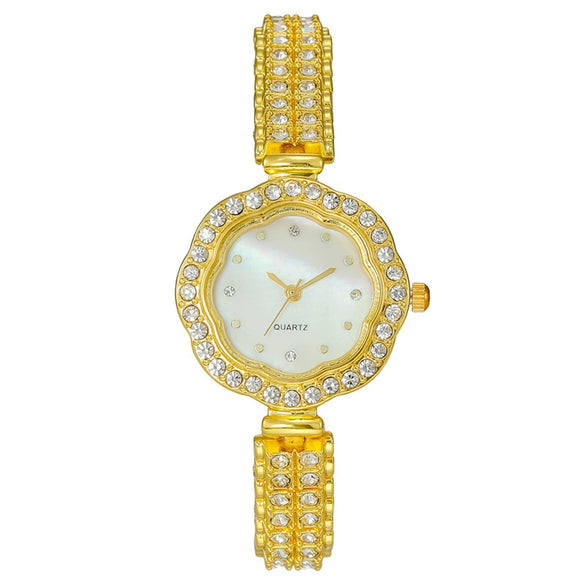 Ladies Metal Flower Shape Fashion Watch Wholesale
