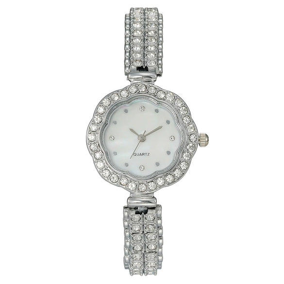 Ladies Metal Flower Shape Fashion Watch Wholesale