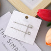 Ladies Metal Pearl Crystal Diamond Hairpin Clip With Electroplating Square And Round Shape