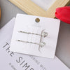 Ladies Metal Pearl Crystal Diamond Hairpin Clip With Electroplating Square And Round Shape