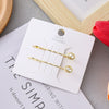 Ladies Metal Pearl Crystal Diamond Hairpin Clip With Electroplating Square And Round Shape