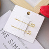 Ladies Metal Pearl Crystal Diamond Hairpin Clip With Electroplating Square And Round Shape